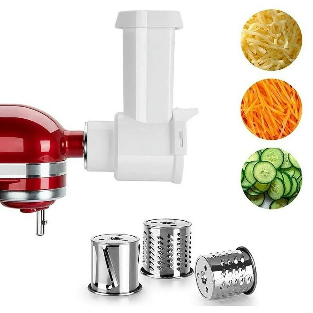 Kifunppy Slicer Shredder Attachments for KitchenAid Stand Mixer Cheese Grater Attachment, Vegetable Slicer Nuts Grinder