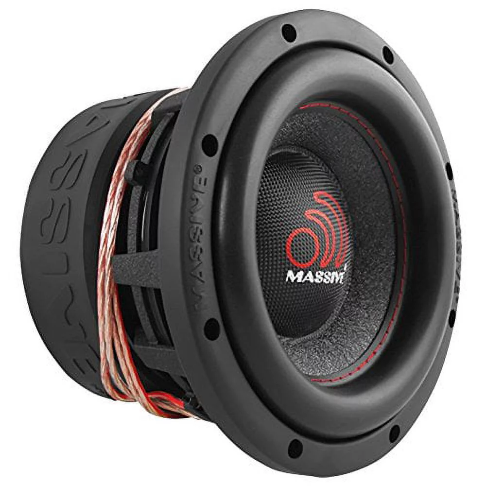 Massive Audio Hippo84 - 8 Inch Car Audio 1,000 Watt Hippo Series Competition Subwoofer, Dual 4 Ohm, 2.5 Inch Voice Coil