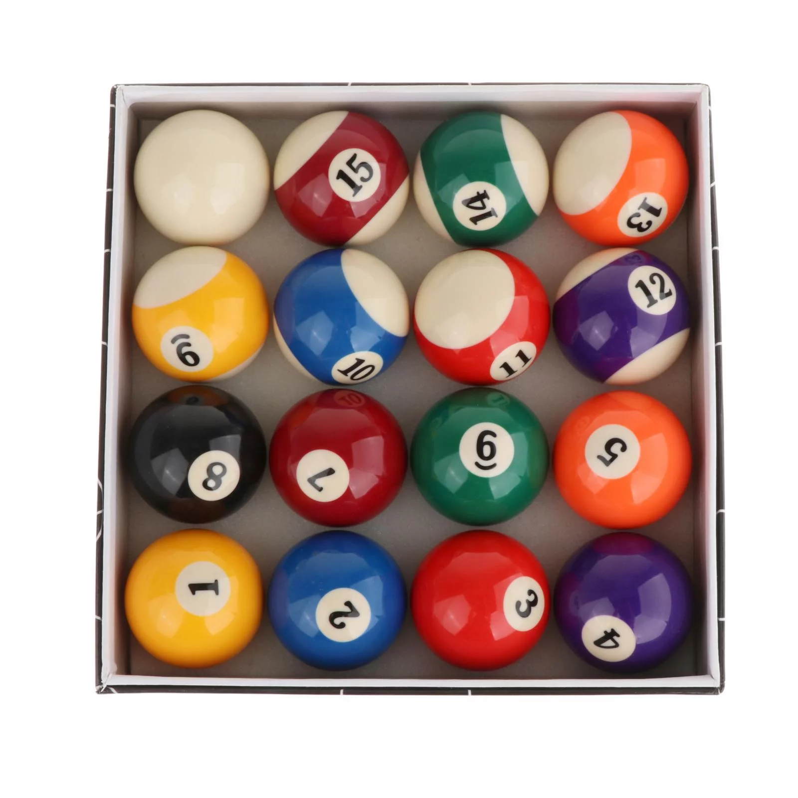16 Pieces Resin Billiard Balls Table Accessory Home Game Recreational Sport Durable Billiards Pool Ball Set Pool Cue Balls Set for Playroom