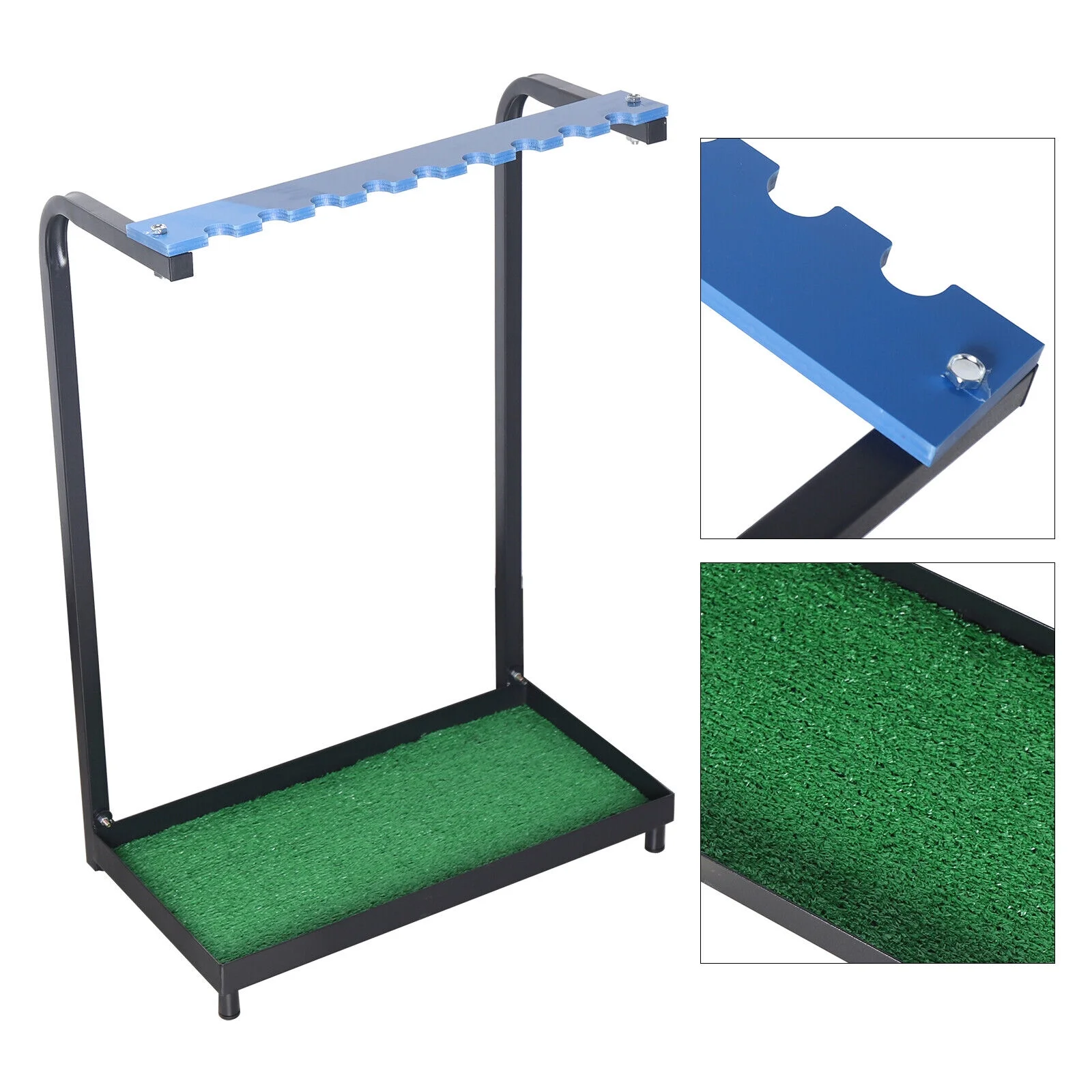 Miumaeov Golf Club Display Rack Metal Golf Putter Storage Organizer 9 Clubs Floor Stand Holder