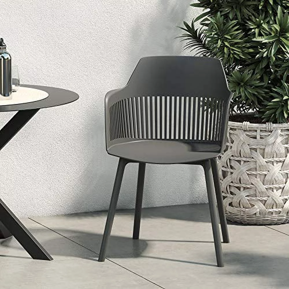 Cosco Camelo Black Resin Dining Chair (Set of 2) 87212BLK2E