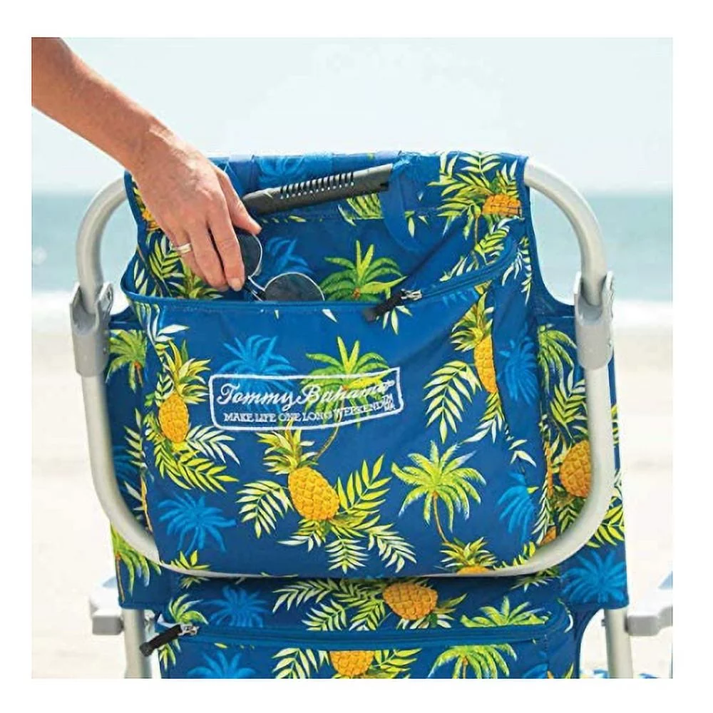 Tommy Bahama 2 2016 Backpack Cooler Beach Chair with Storage Pouch and Towel Bar (Green Floral)