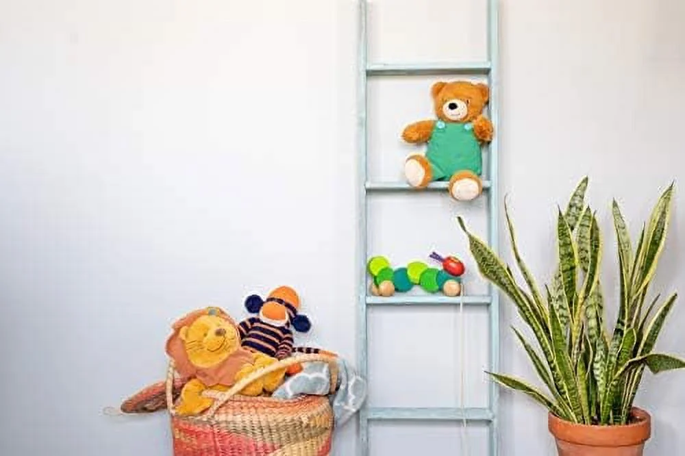 SQWDEC Blanket Ladder 3 Foot Fully Assembled | 36 Inch Rustic Reclaimed Wood Ladder for Blankets  Quilts  Towels  Throws  Decorative Items | Farmhouse Wall Leaning Ladder | Espresso by