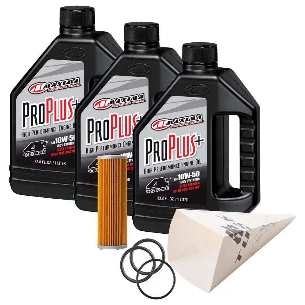 Tusk 4-Stroke Oil Change Kit Maxima Pro Plus Full Synthetic 10W-50 For HUSQVARNA Norden 901 2022-2023