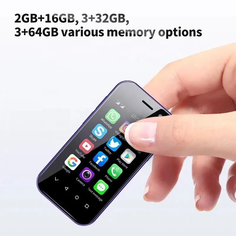 SOYES XS14 Pro 3.0 Inch 4G Mini Smartphone Android 9 Dual SIM Face ID Dual Camera WIFI Bluetooth FM Hotspot GPS OTG Mobile Phone