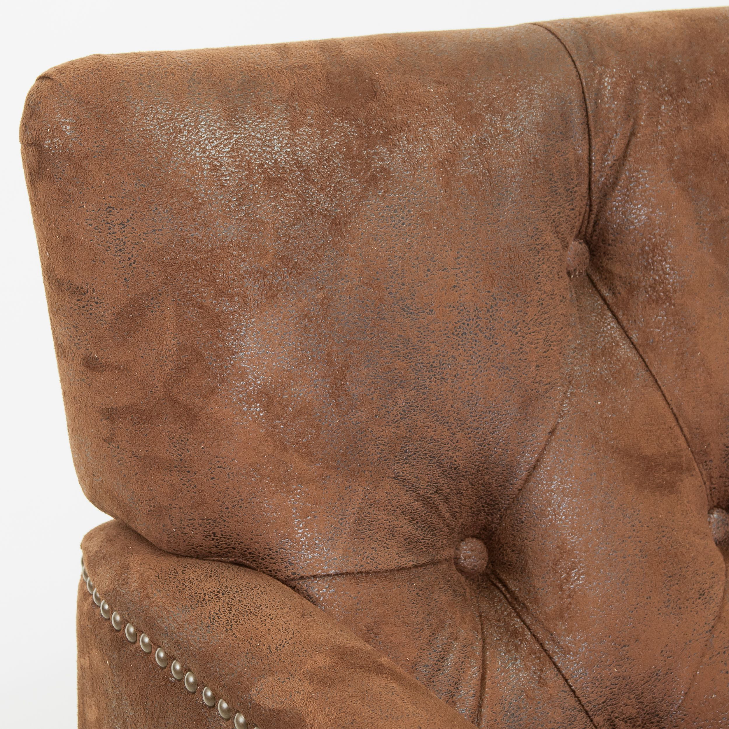 Randi Fabric Tufted Club Chair, Brown