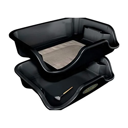 Trim Bin Portable 2 Piece Hydroponic Workstation Container with Stainless Steel Sifter Screen, Mirror Tray, and Static Brush (2 Pack)