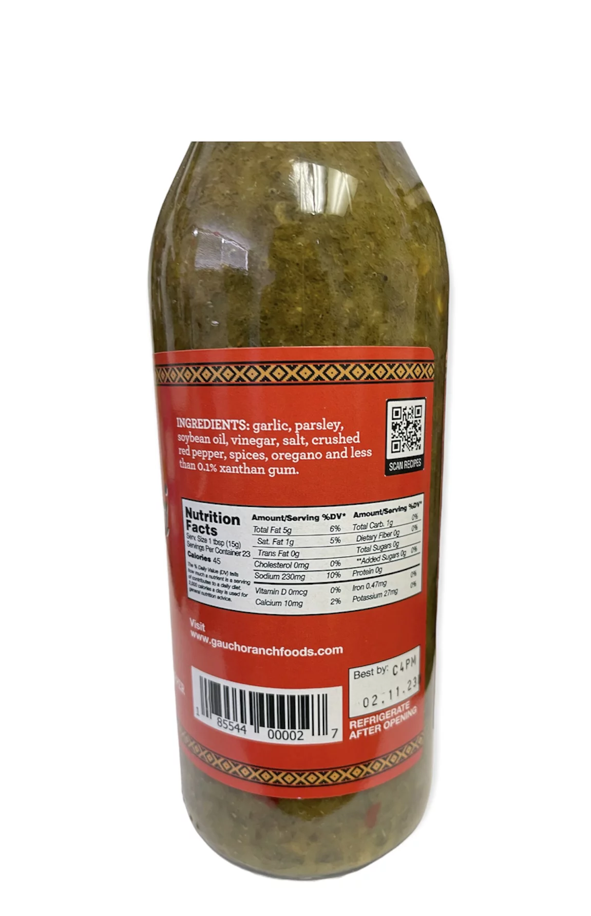 Gaucho Ranch Mild Hot Chimichurri, 12.5 fl oz