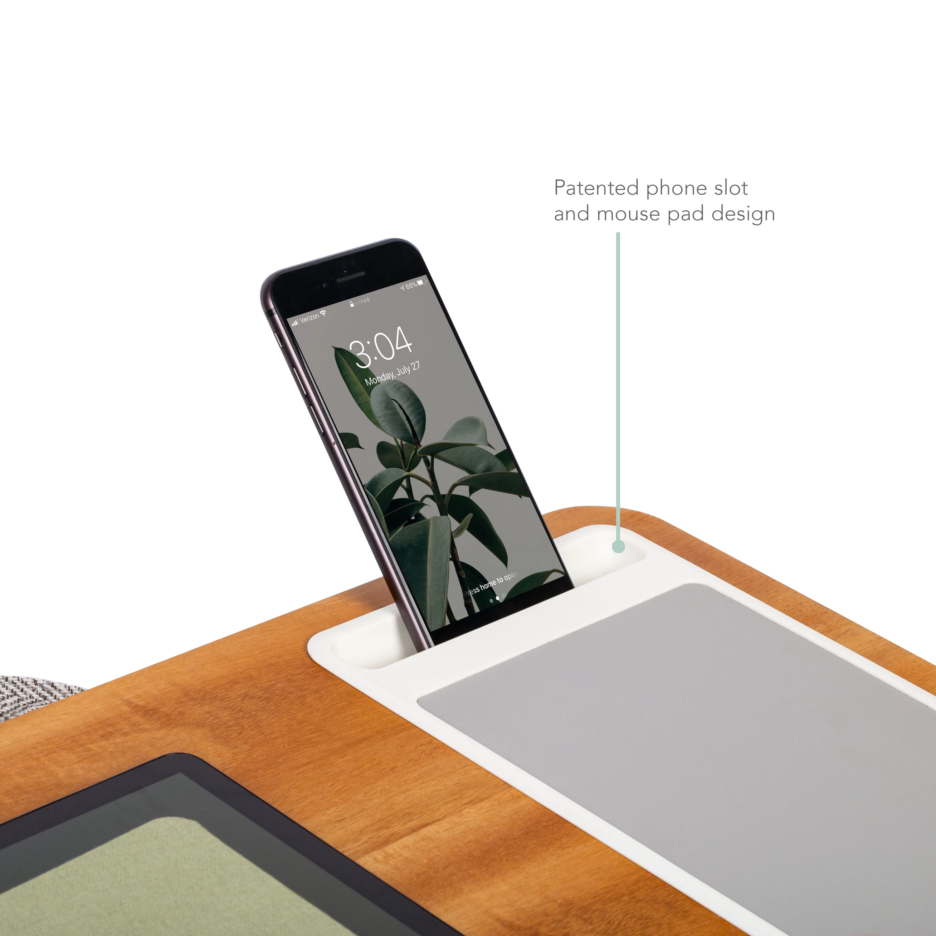 Rossie Home Premium Acacia Wood Lap Desk, Golden Saddle