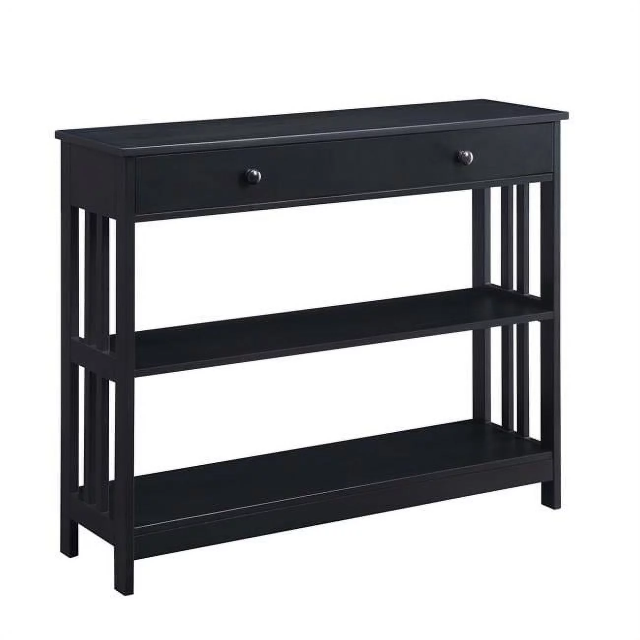 Mission 1 Drawer Console Table, Black - 39.5 x 12 x 31.5 in.