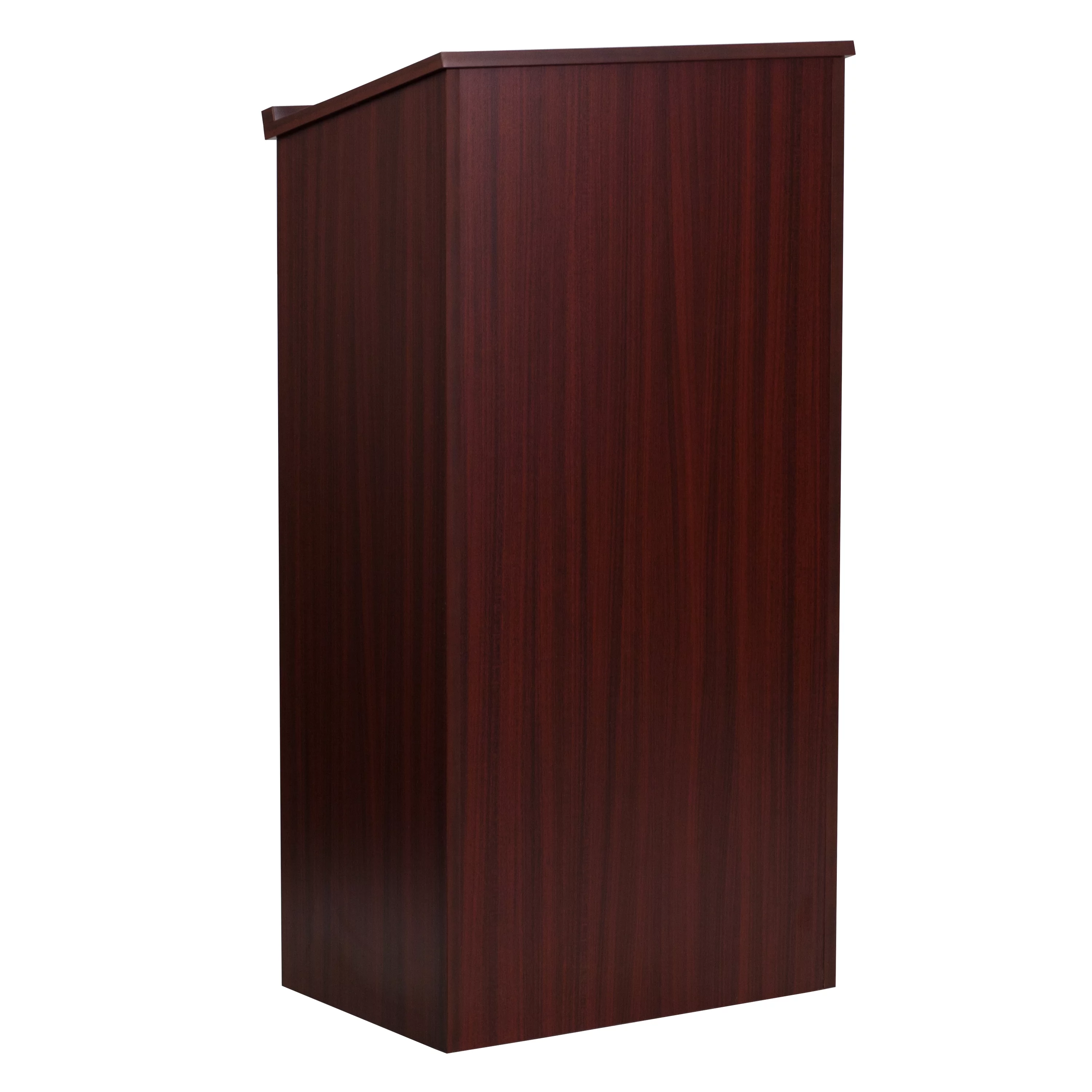 BizChair Stand-Up Wood Lectern in Mahogany