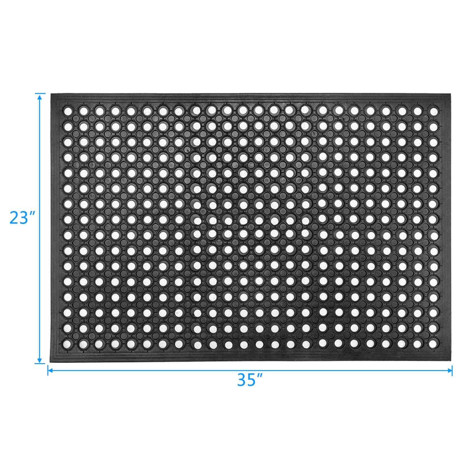 Bar Kitchen Industrial Multi-functional Anti-fatigue Drainage Rubber Non-slip Hexagonal Mat 60*90cm