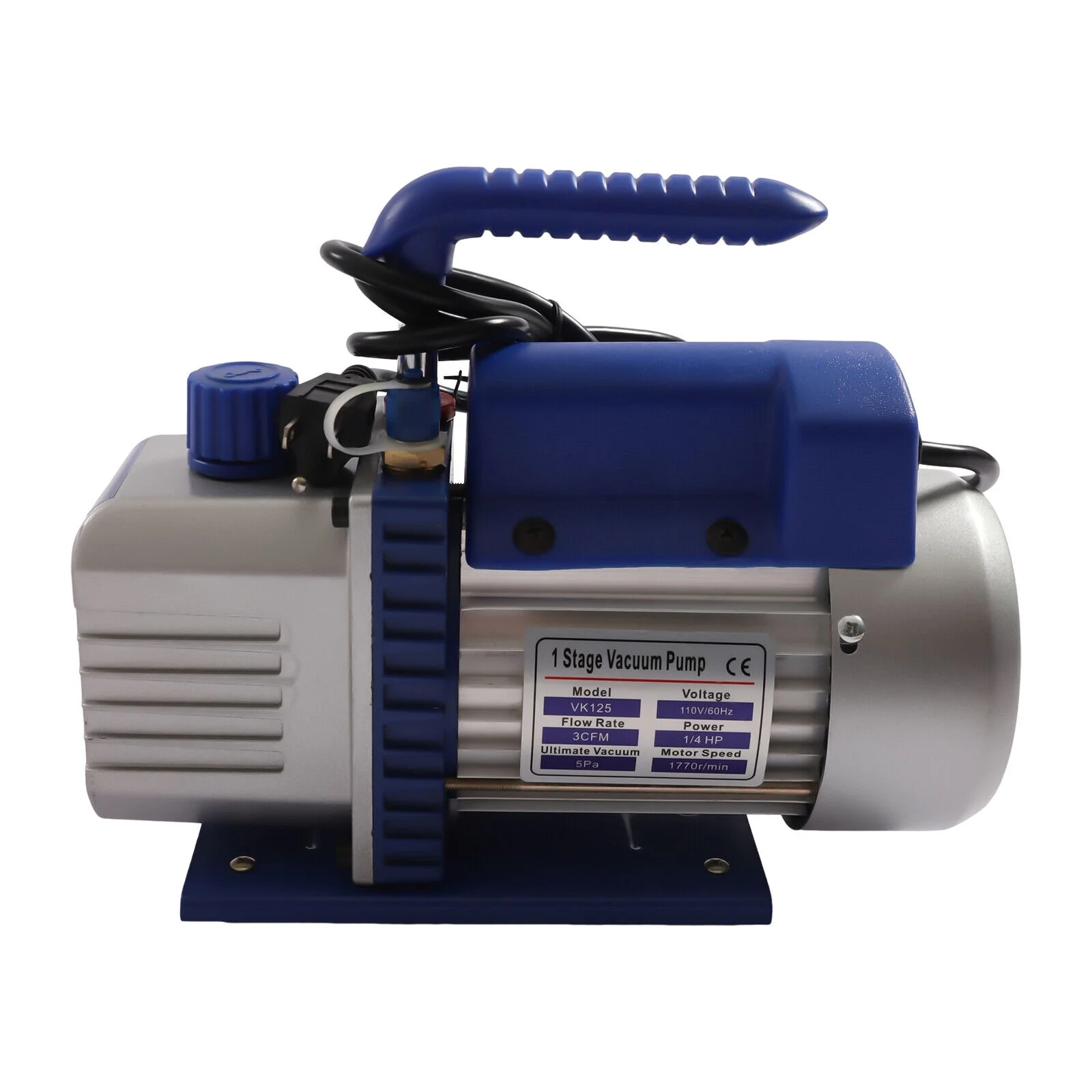 Air Vacuum Pump Manifold Gauge Set Kit 3 CFM HVAC + Kit AC A/C 110V VK125 Vacuum Pump