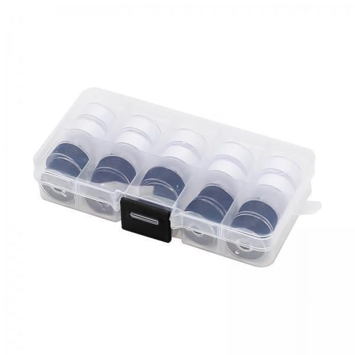 GUOOL 2x20Pcs Bobbins And Sewing Thread, with Bobbin Box Bobbins Organizer Standard Size for Hand And Machine Sewing Hand Embroidery Knitting Home , Black 3 Pcs