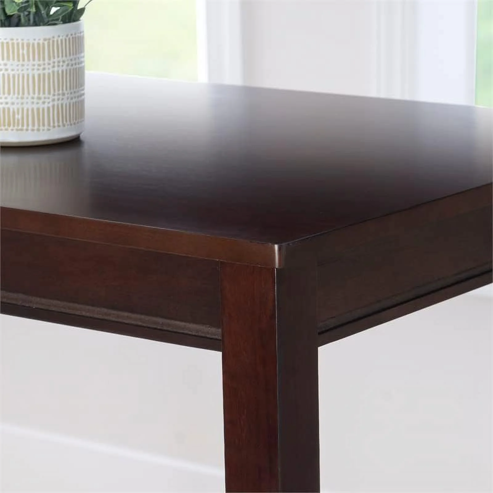 HBBOOMLIFE Claridge 42" Wood  Height Pub Table in Walnut