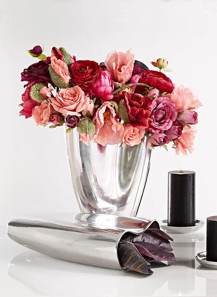 Serene Spaces Living Tulip Aluminum Vase, 3.5