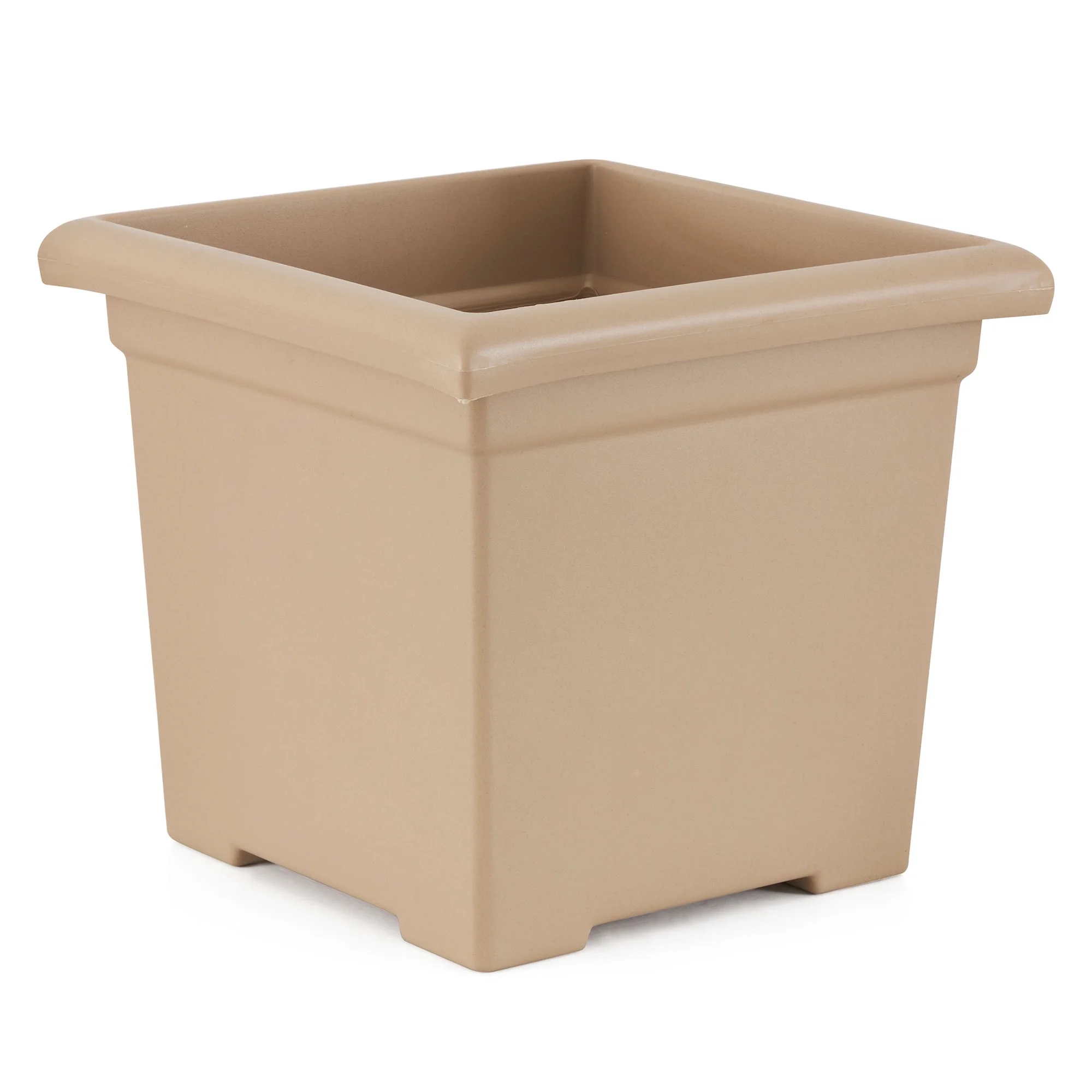 HC Companies ROS15500A34 15.5-Inch Outdoor Square Accent Planter, Sandstone (6 Pack)