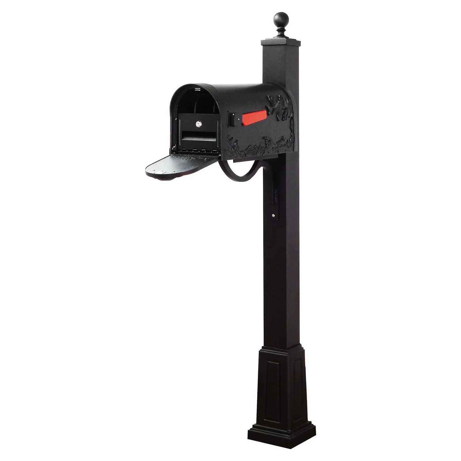 Special Lite Products Hummingbird Curbside Mailbox with Locking Insert and Springfield Mailbox Post with Base