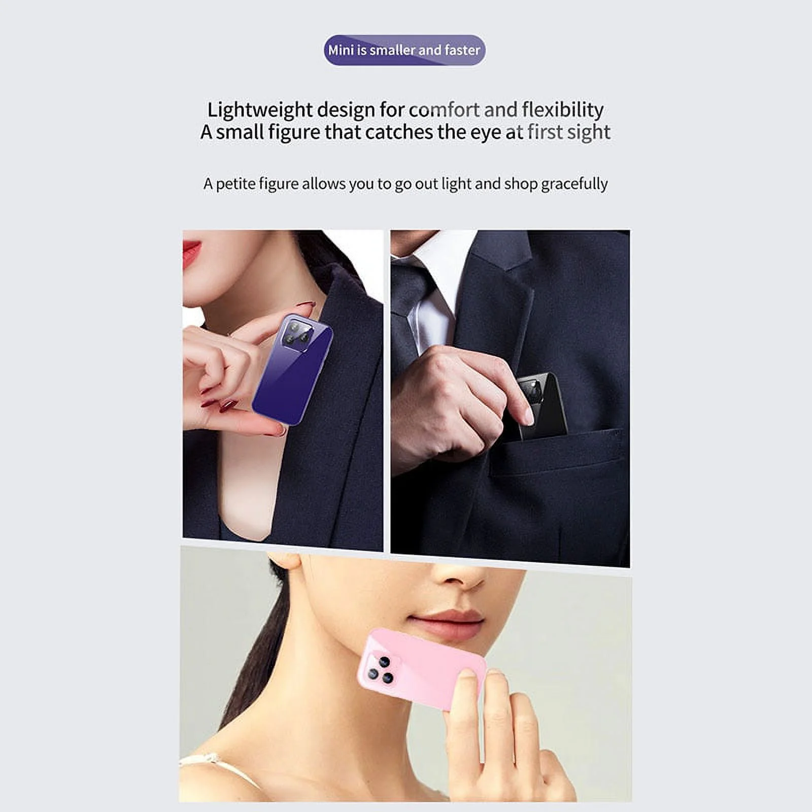 SOYES XS14 Pro 3.0 Inch 4G Mini Smartphone Android 9 Dual SIM Face ID Dual Camera WIFI Bluetooth FM Hotspot GPS OTG Mobile Phone