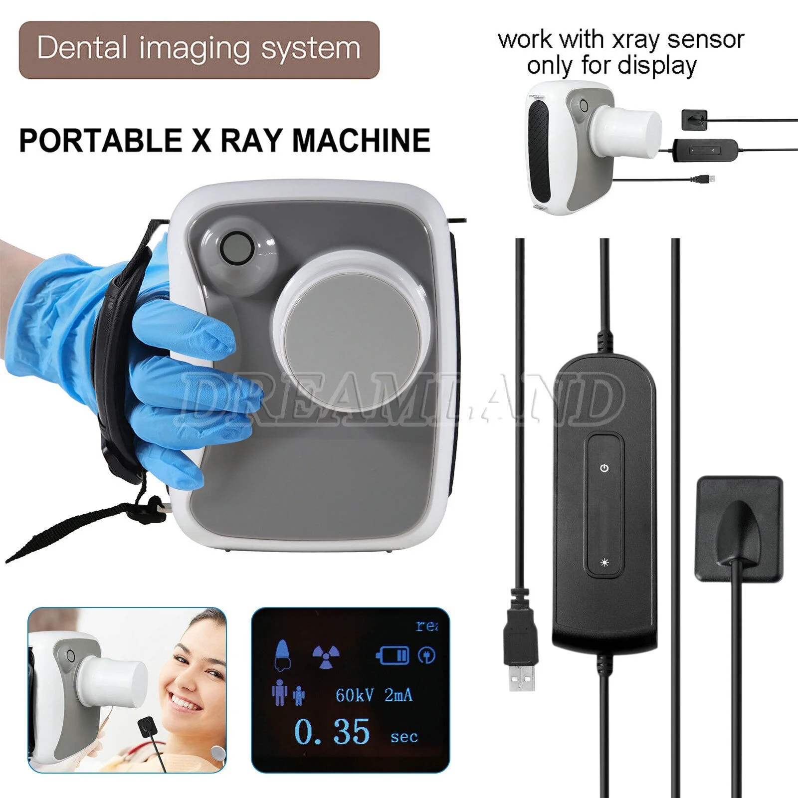 Dental Portable X-Ray Machine High Frequency+ Digital Sensor 1.5