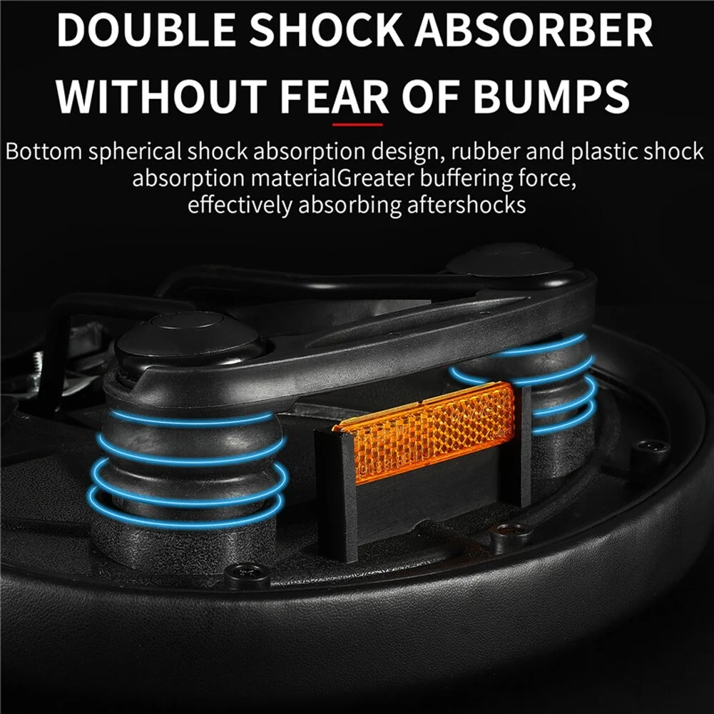 WEST BIKING Bike Saddle Comfortable Shock Absorption Wide Seats Cushion with Reflective Straps