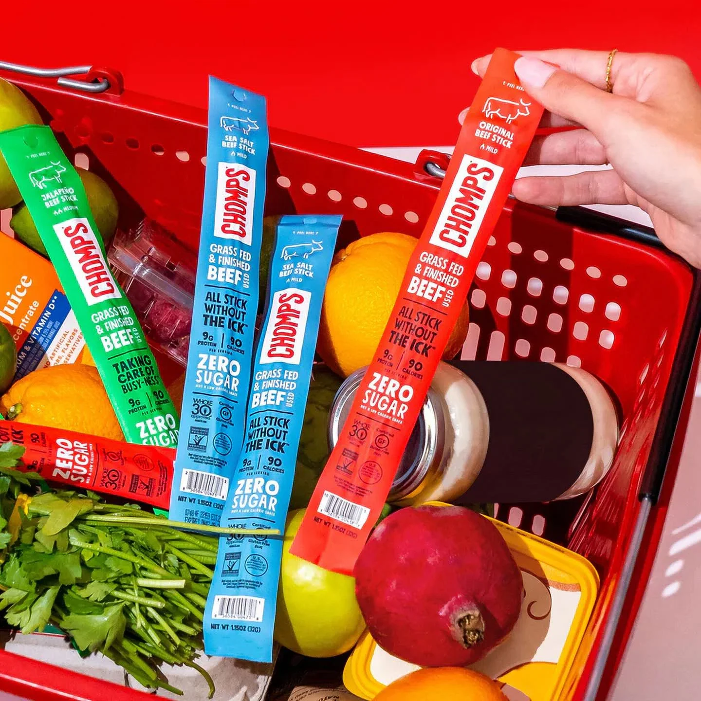 CHOMPS Jalapeño Turkey Jerkey Sticks 24ct 1.15oz