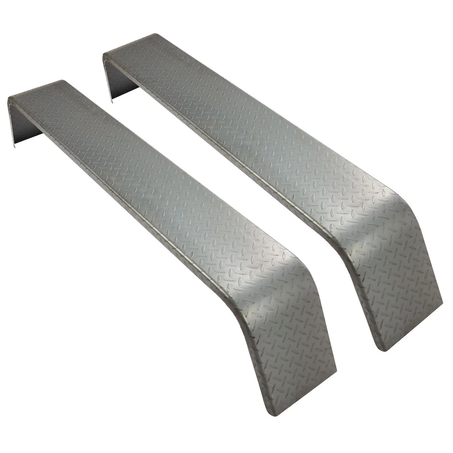 Teledu (2)- Steel Diamond Tread Plate Tandem Axle Trailer Fenders 10-1/4