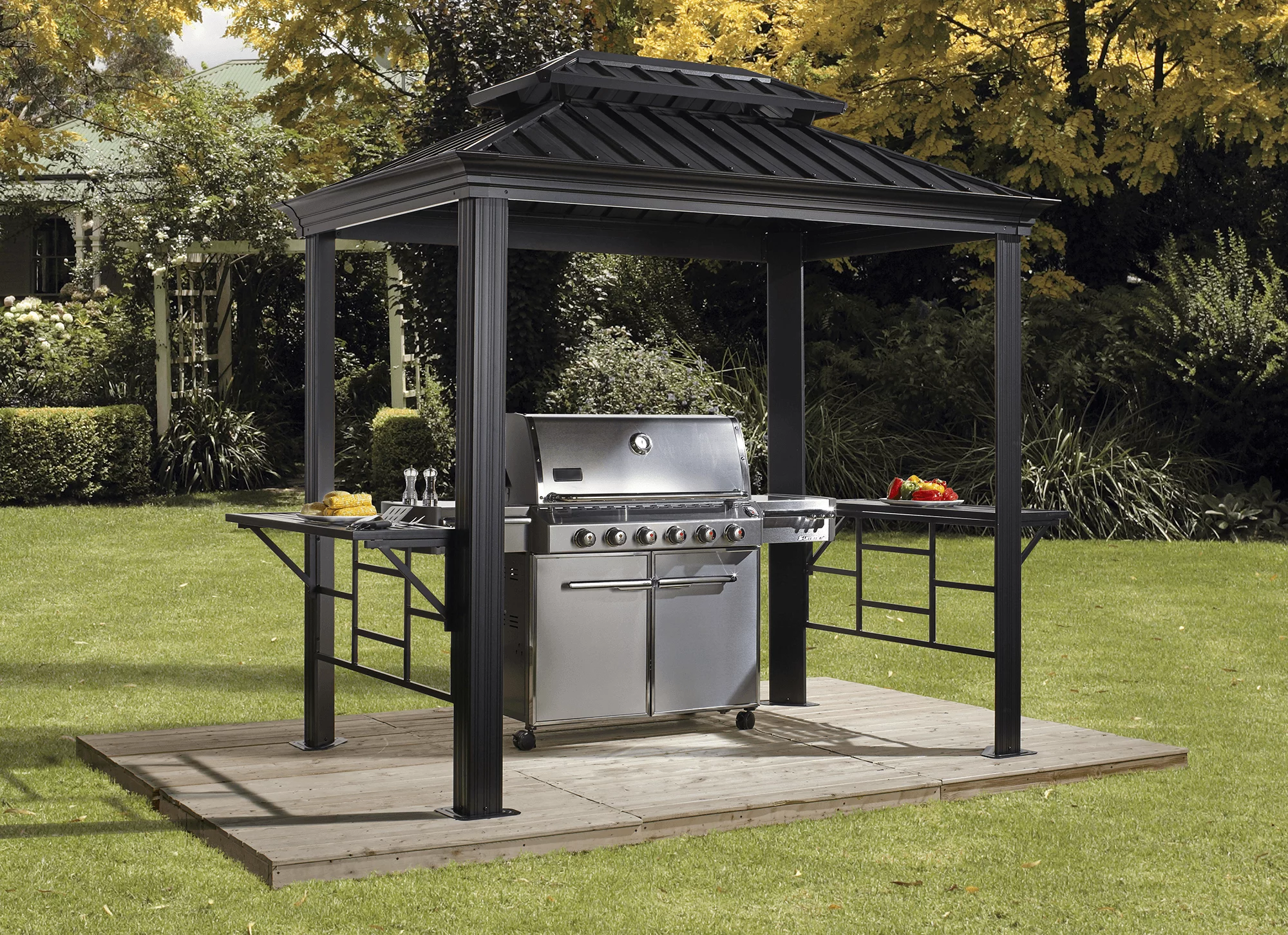Sojag BBQ Messina Grill Gazebo, 6 x 8 ft, Gazebos for Patios and Entertaining