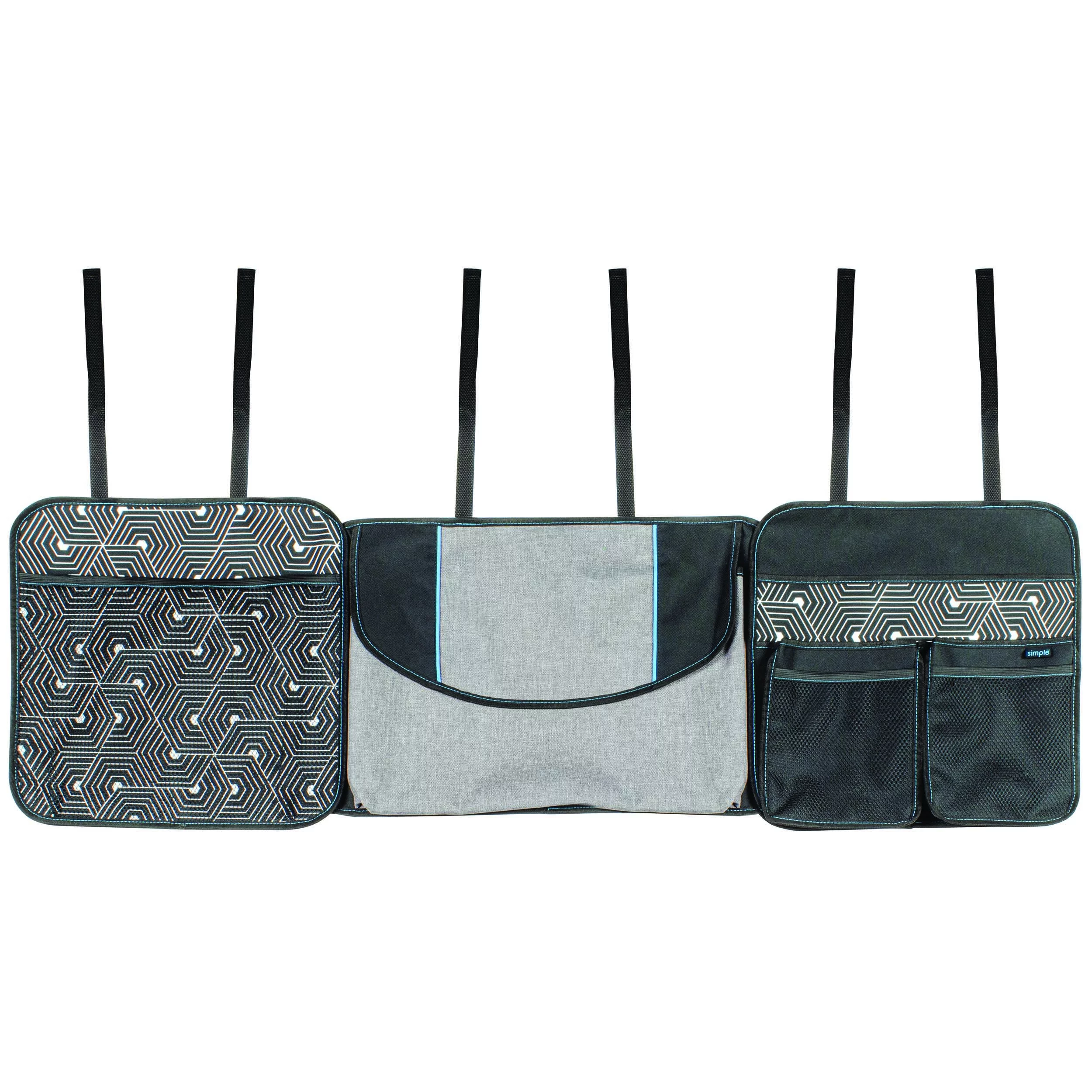 Simple Universal Multi-Pocket Cargo Hanging Vehicle Organizer, Black