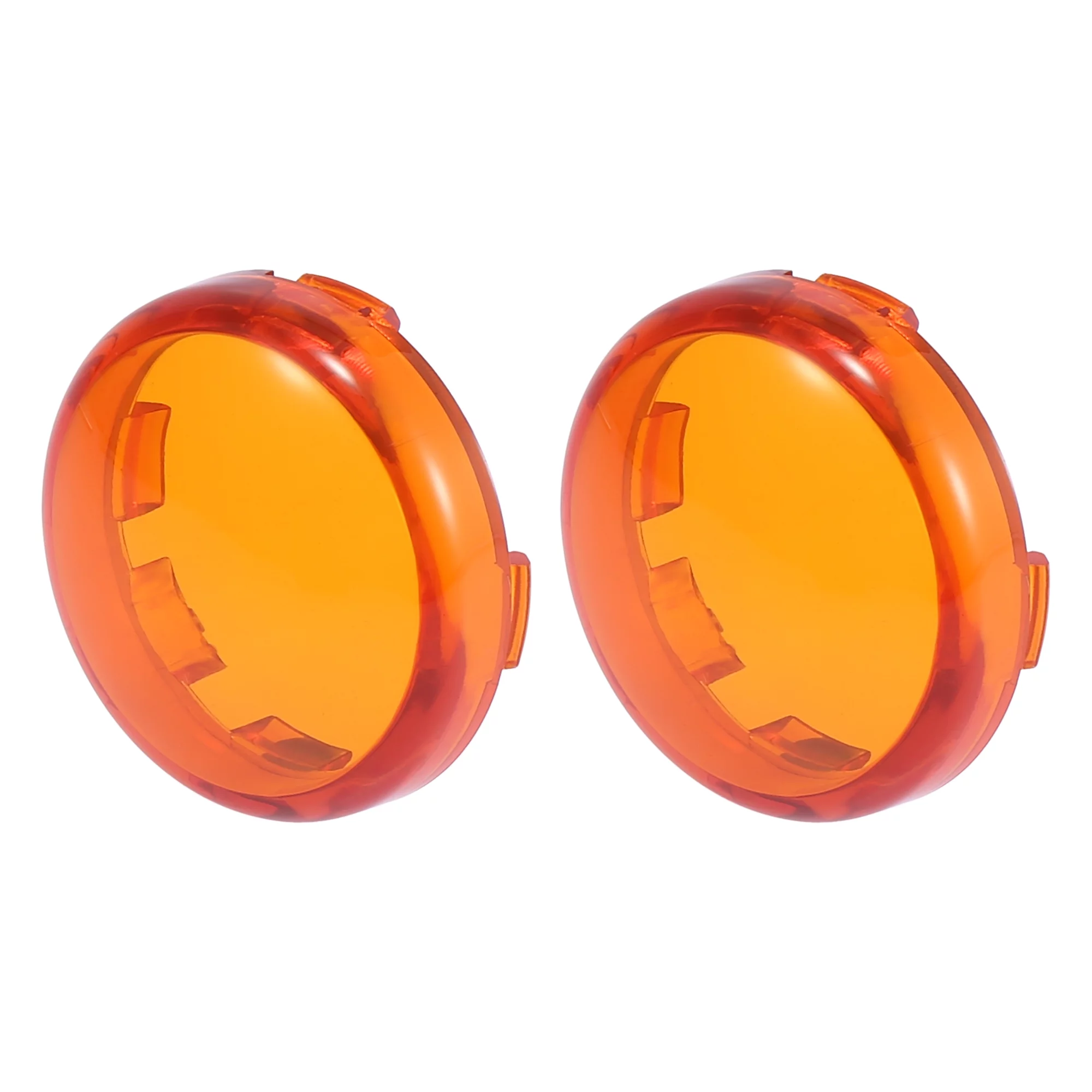 2pcs Yellow Motorcycle LED Turn Signals Covers Light Lens Cover for Harley-Davidson XL883 1200 X48