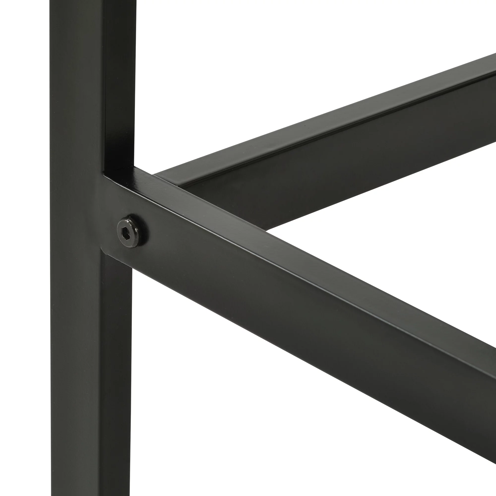 Euroco 5-Piece Dining Set Wood and Metal Pub Table with 4 Bar Stools, Brown