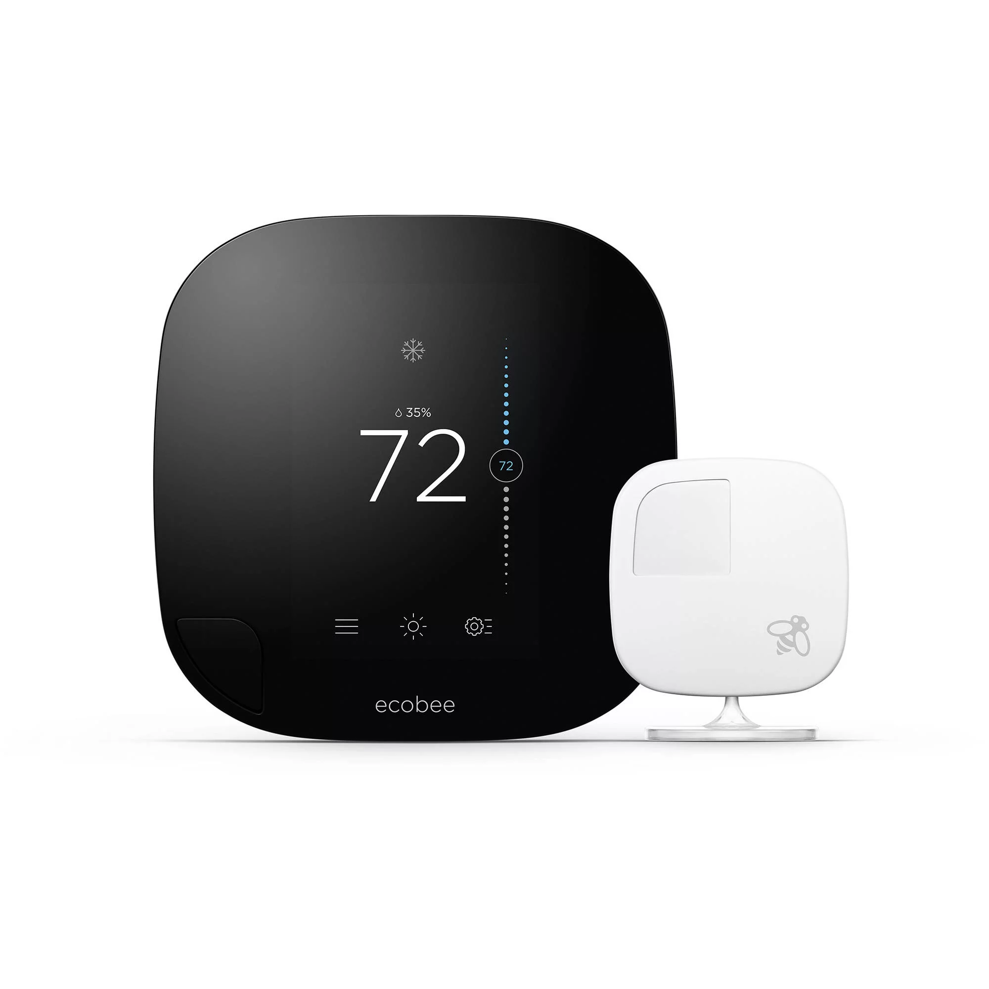 Restored Ecobee ecobee3 Programmable Touch Screen Wifi Thermostat (2nd Gen) - Black/White (Refurbished)