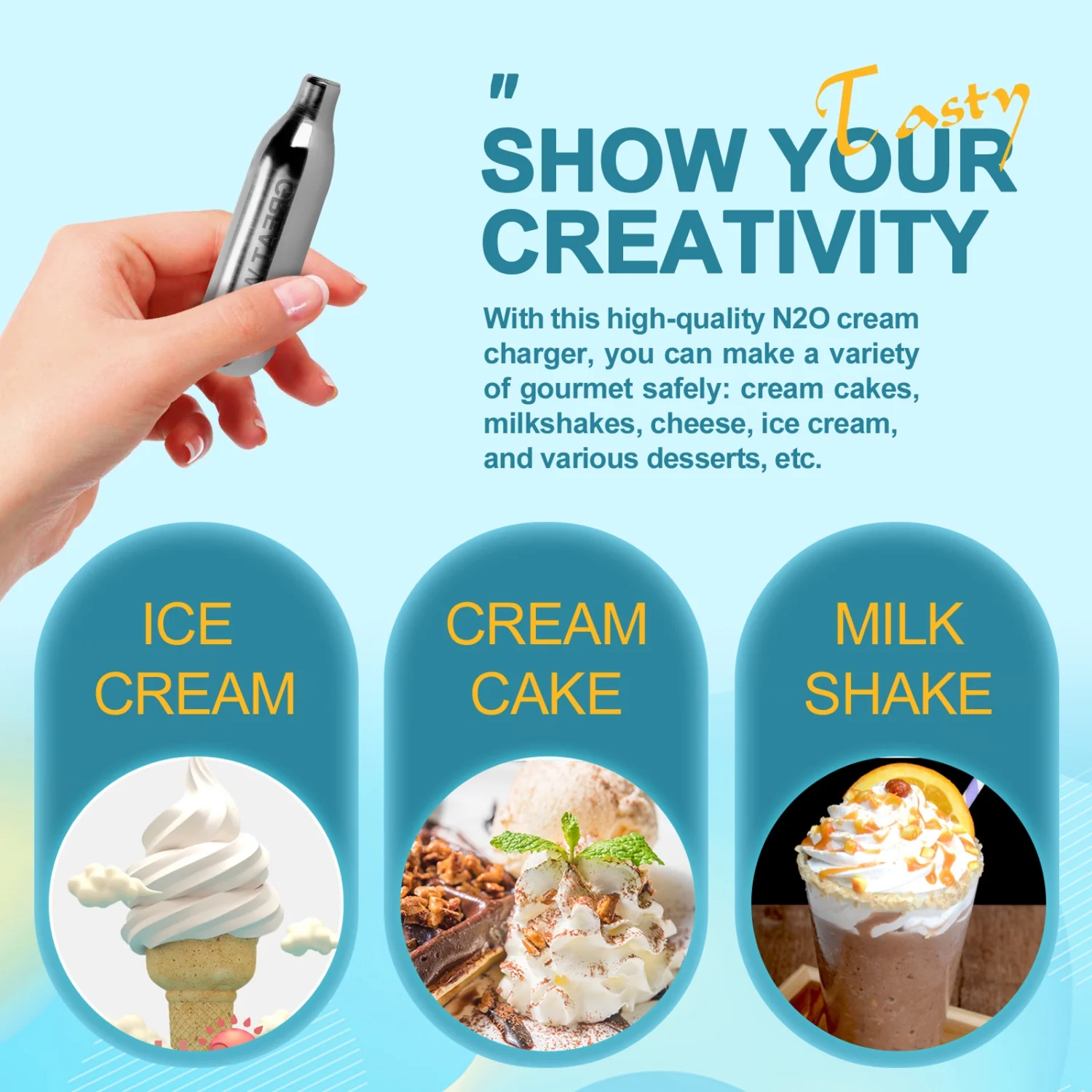 GreatWhip Whipped Cream Charger 300 Count N2O Nitrous Cartridges 8 garm Nitrous Oxide Chargers