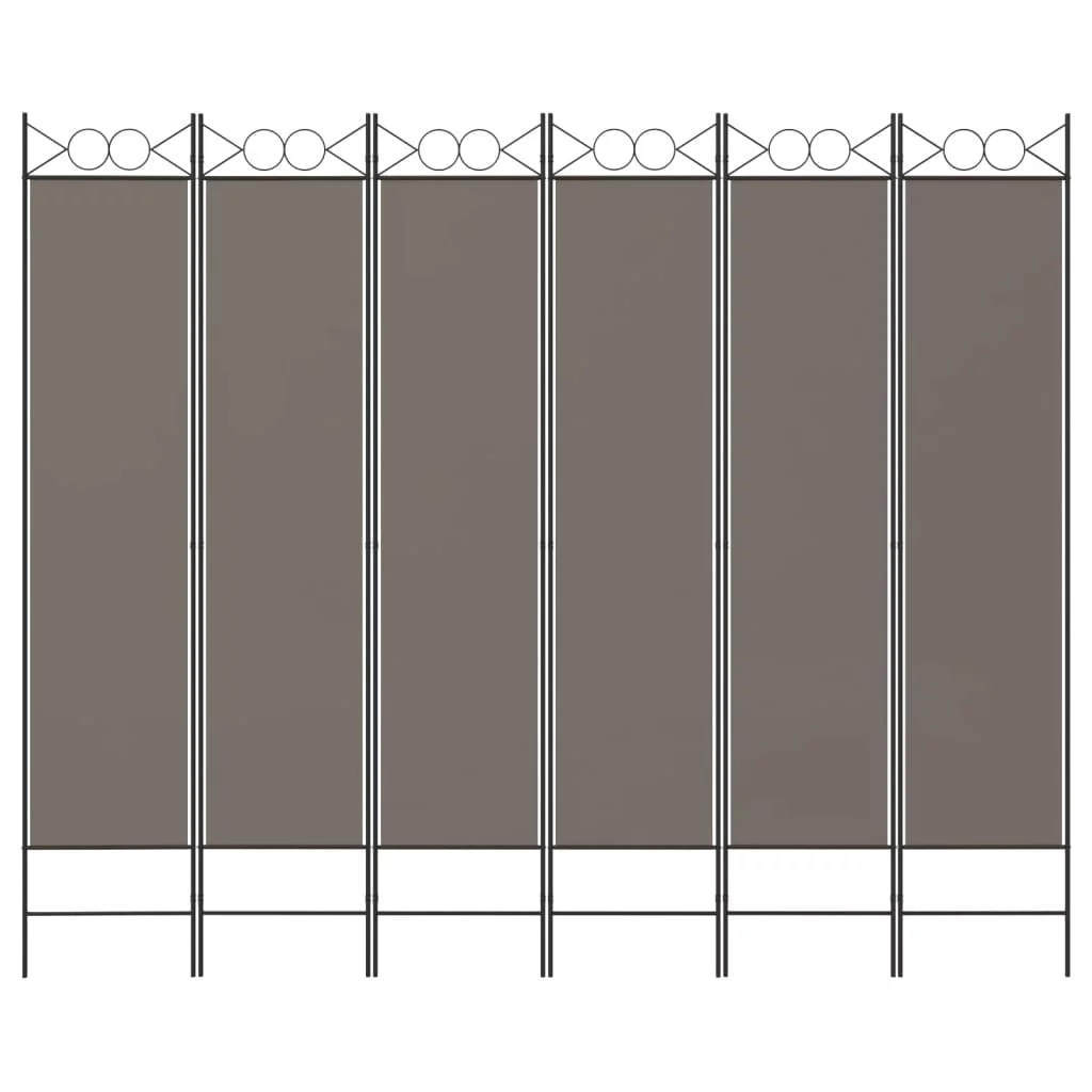 Anself 6-Panel Room Divider Anthracite 94.5
