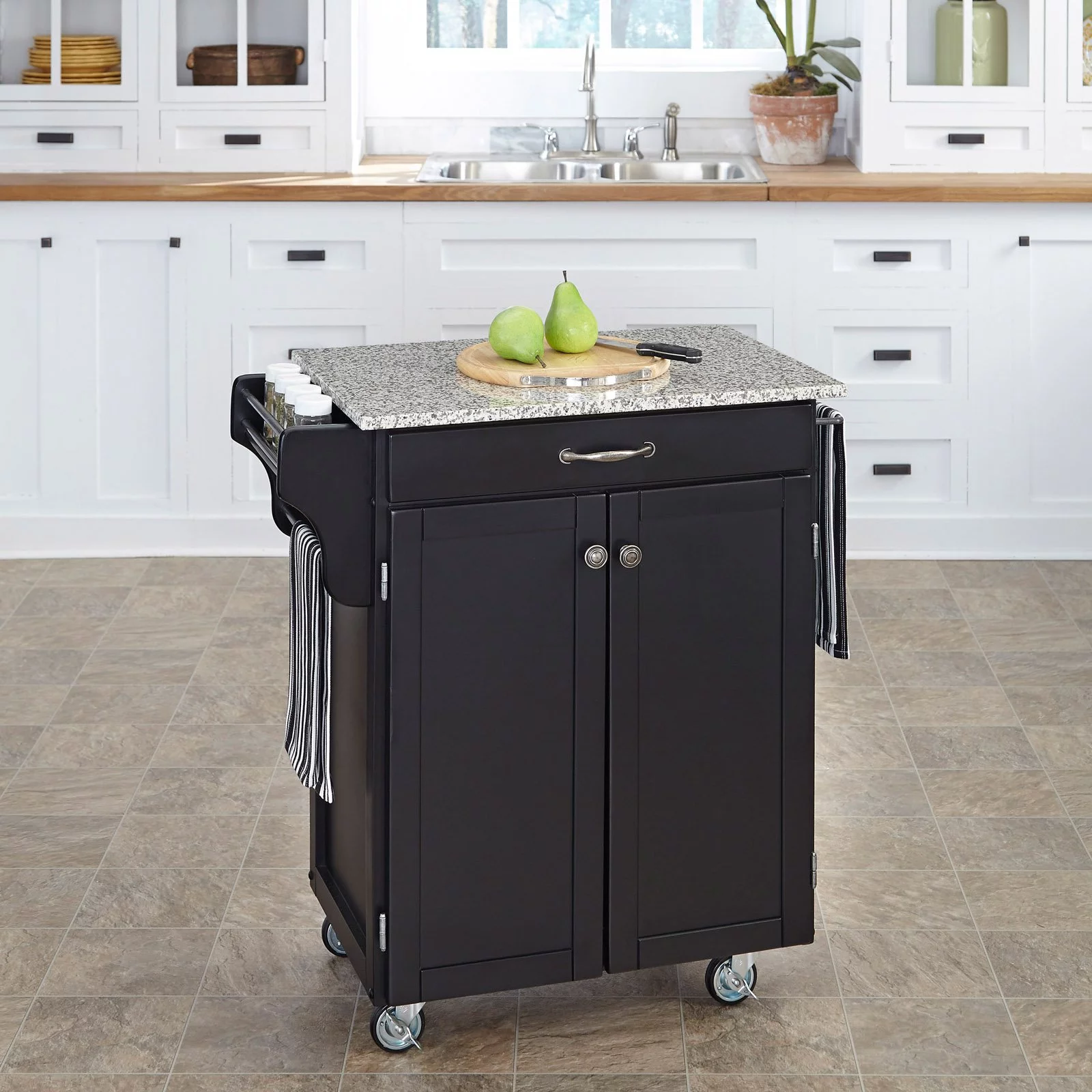 Cuisine Cart Brown Kitchen Cart