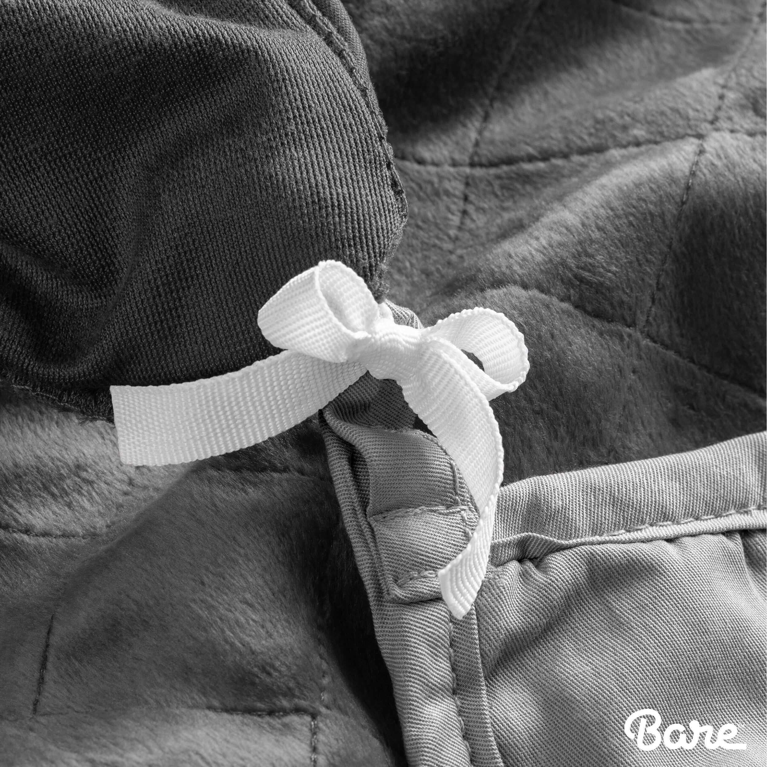 Bare Home  Weighted Blanket with Cover - Improved Heavy Blanket with Premium Glass Beads Grey w/ Quilted Cover 60