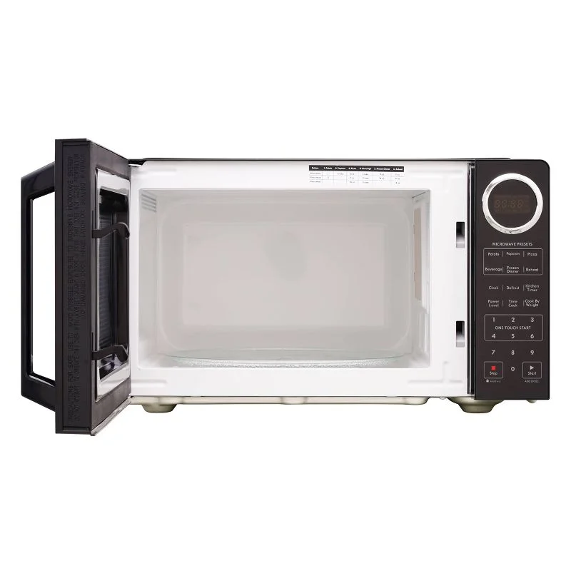 YLZ 0.9 cu. ft. 900 Watt High Power Microwave Oven, 10 Power Levels, Rapid Cooking - Black