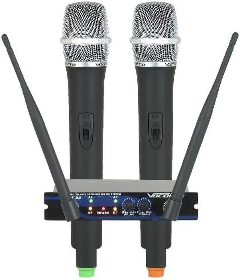 Dual Chael UHF Wireless Mic System, Frequecy Sets: M,