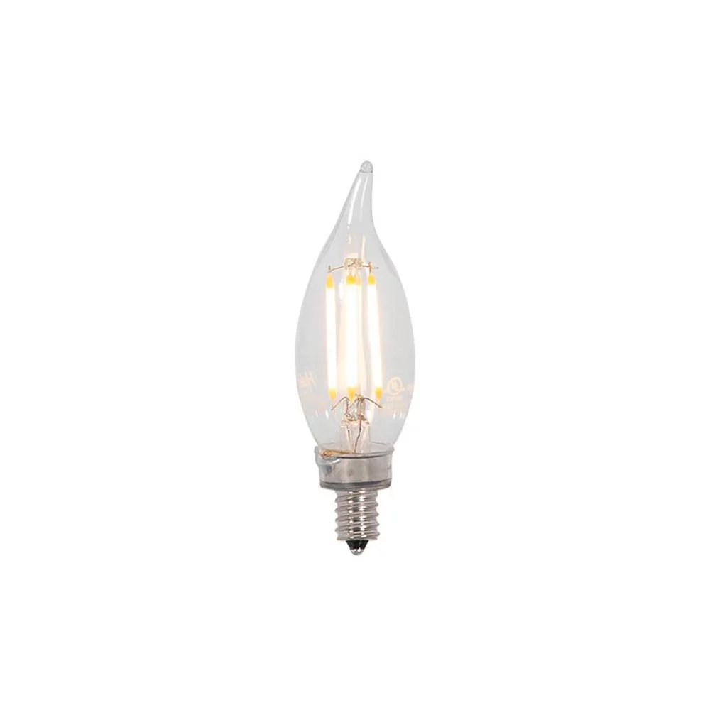 B&P Lamp® E12 Candelabra Base CA10 Shaped Clear LED Bulb, 60 Watt Equivalent