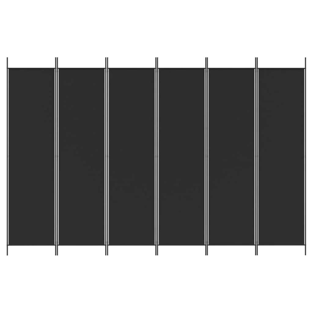 Anself 6-Panel Room Divider Black 118.1