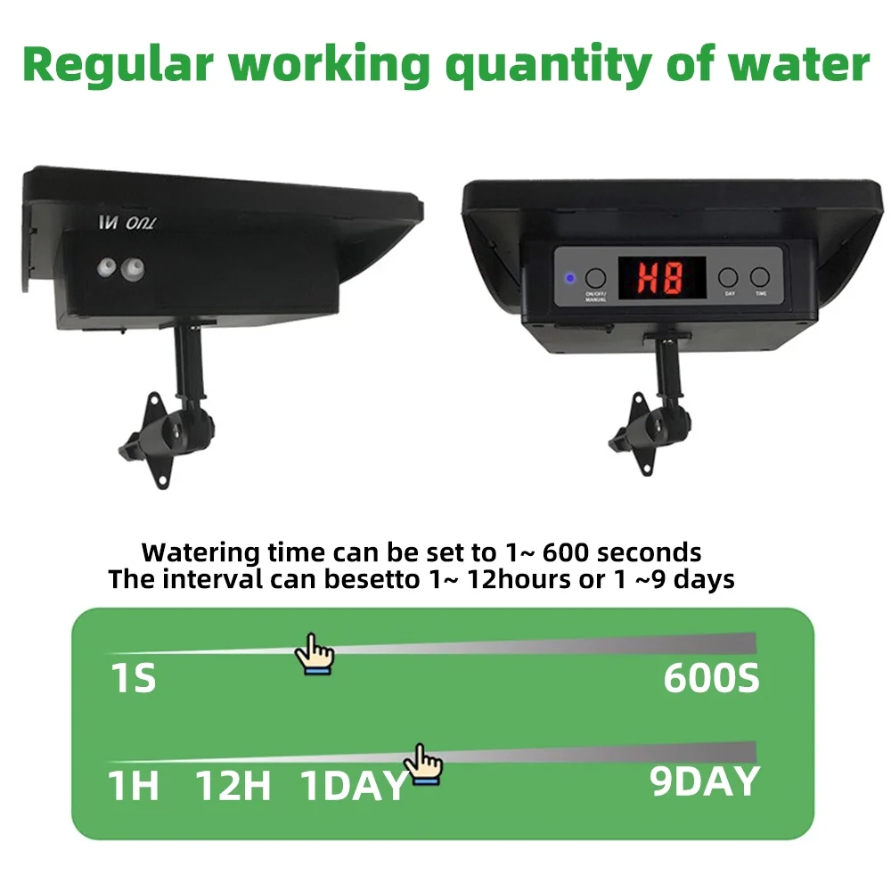 Solar Auto Irrigation System, Solar Powered Drip Irrigation Kit, Indoor Outdoor Automatic Self Watering System for 15 Potted Plants in Green House, Garden, Balcony