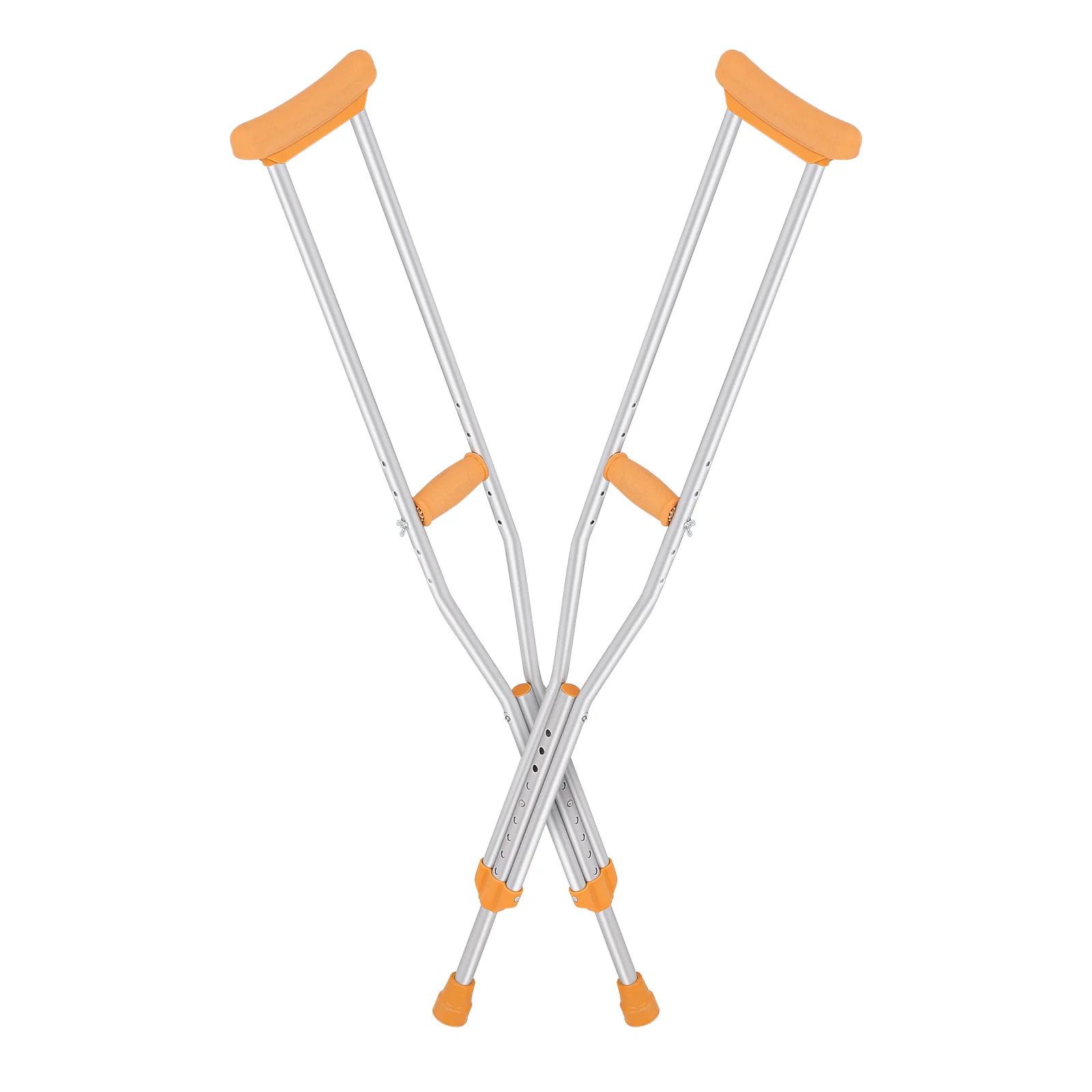 monicare Lightweight Universal Crutches for Adults and Teenager, Aluminum Underarm Crutches with Height Adjustment for 45''-53''