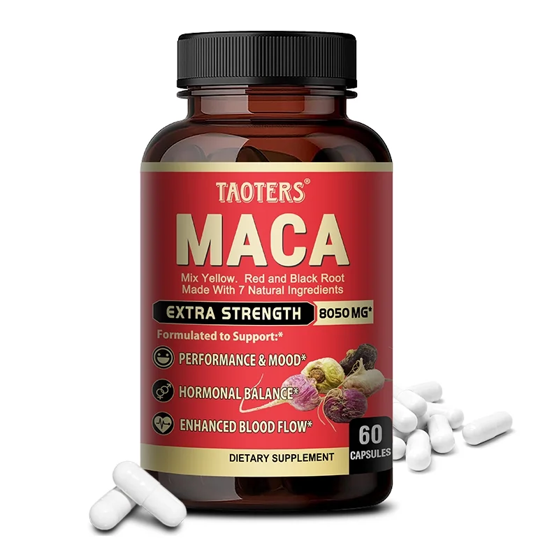 Maca Root Capsules - Supports Natural Health - Energy - Performance & Mood Supplement - Enhanced Blood Flow 30/60/120 Capsules