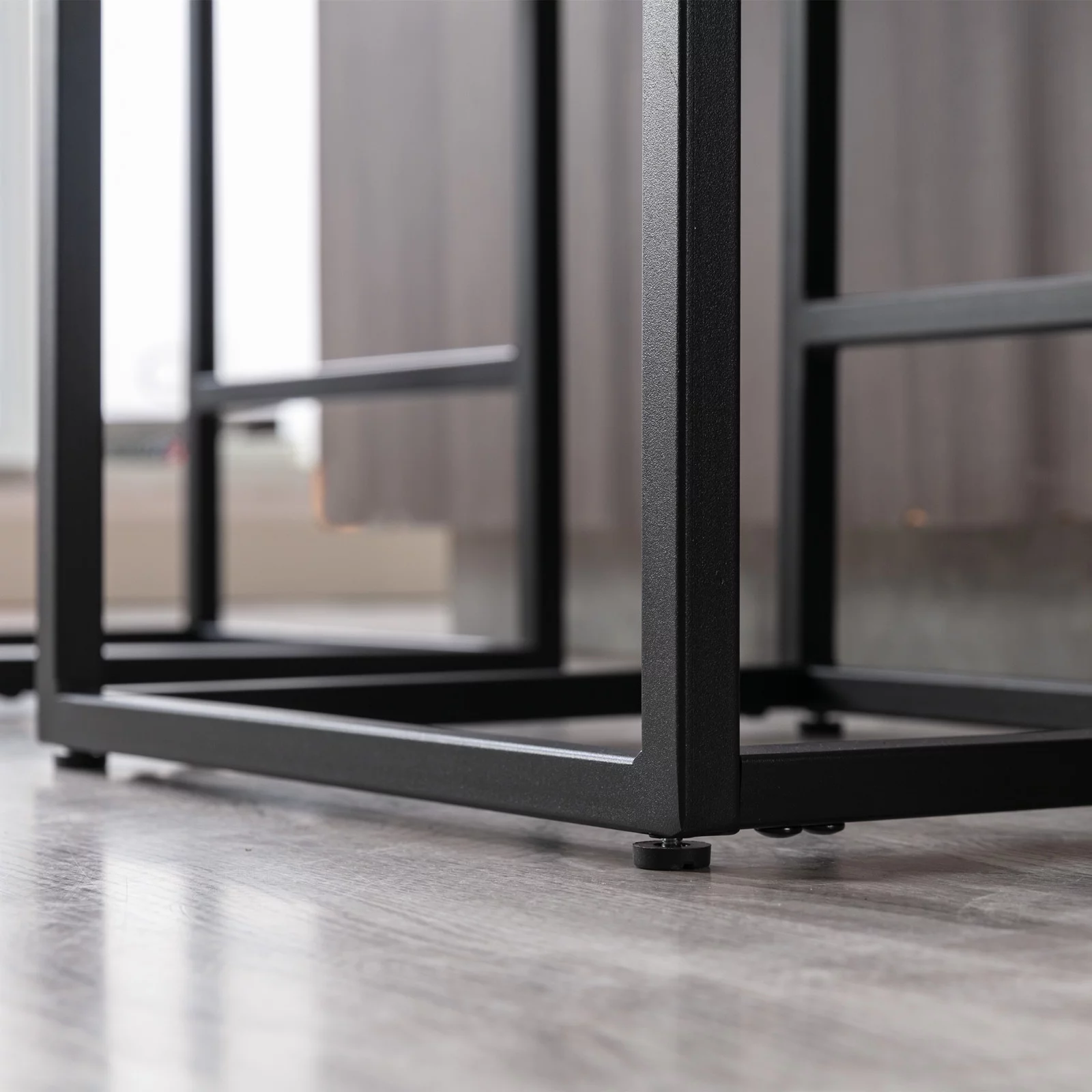 Modern Counter Height Bar Stools 24” Leathaire Fabric Upholstered with Metal Frame Farmhouse Kitchen Bar Chairs(Blue,Set of 4)