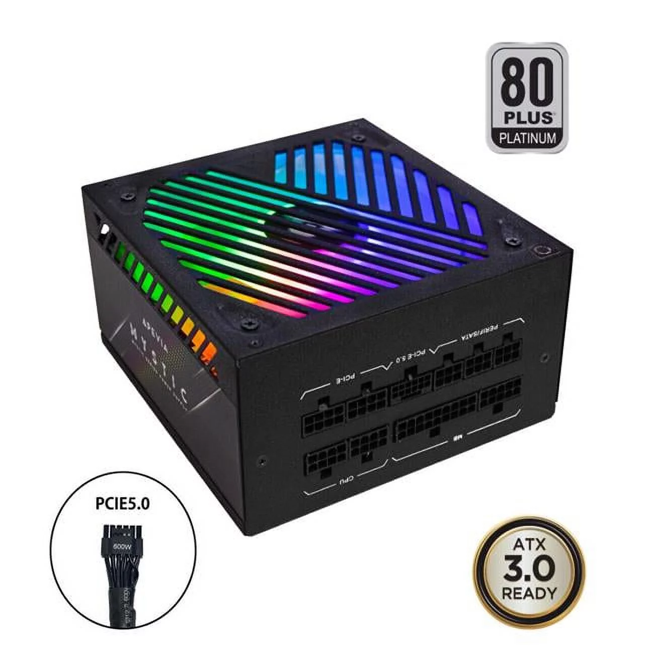 Apevia ATX-MT1000W ATX3.0 PCIE5 1000W Mystic ATX 3.0 & PCIE 5.0 Power Supply