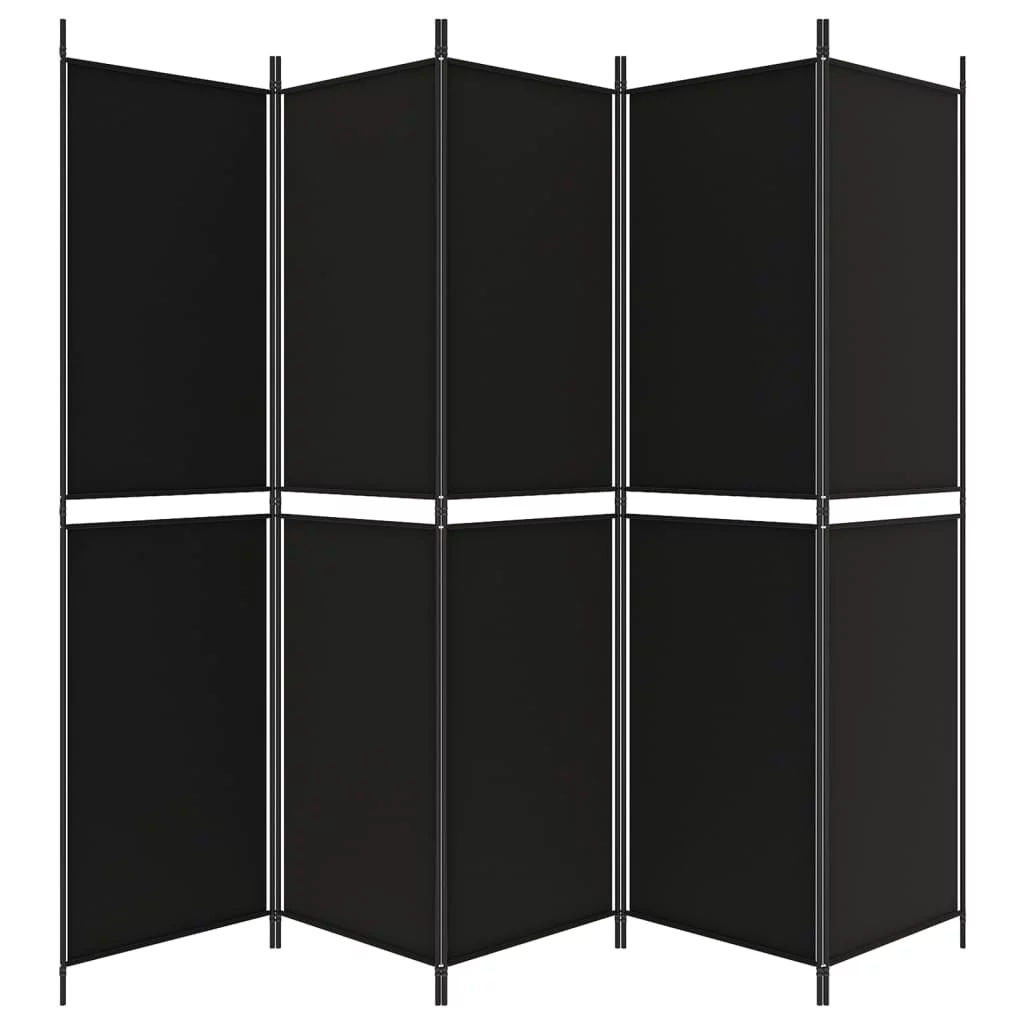 Anself 5-Panel Room Divider Black 98.4