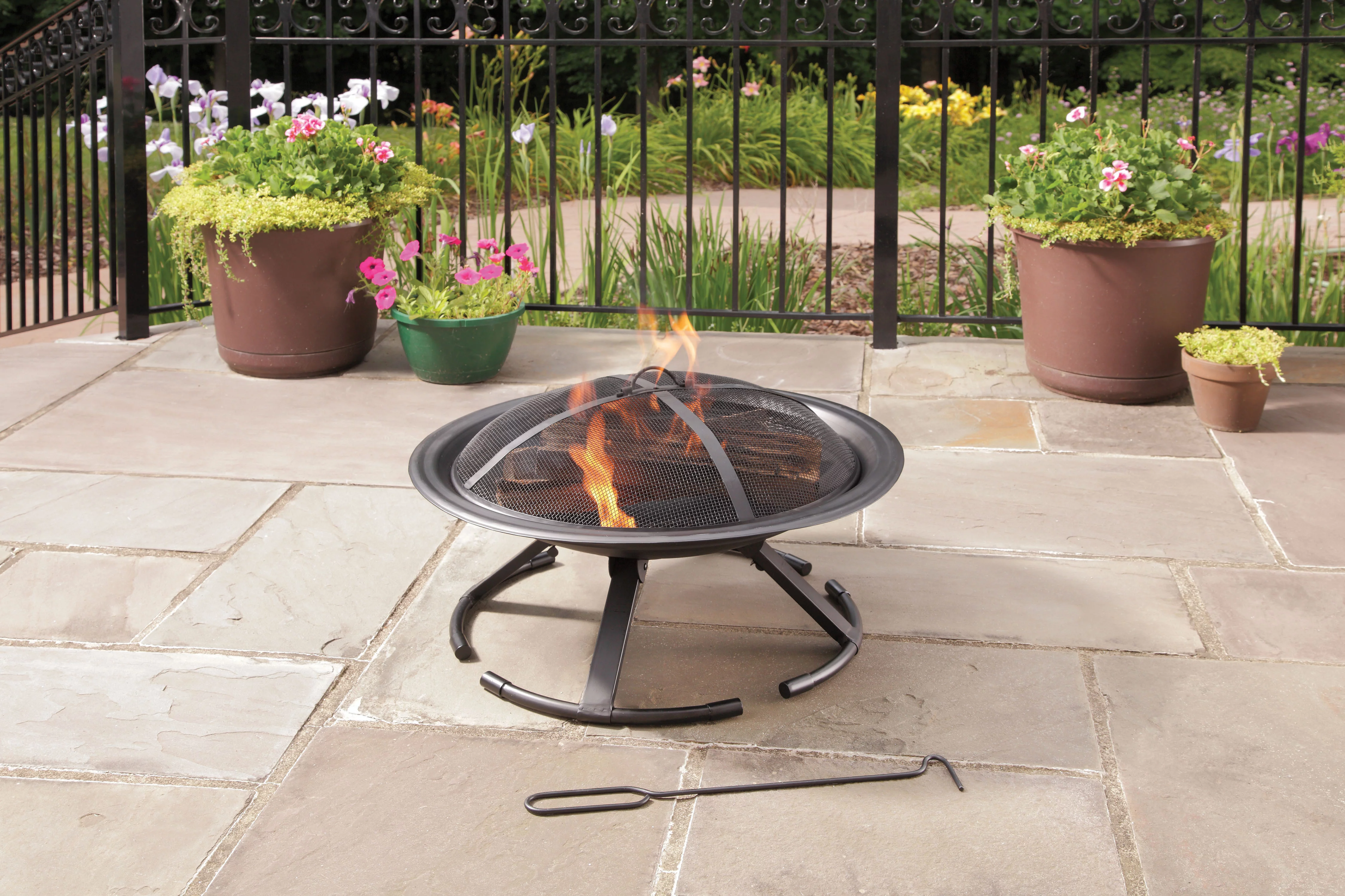 Pleasant Hearth OFW100RFN Stow and Go Wood Burning Fire Pit