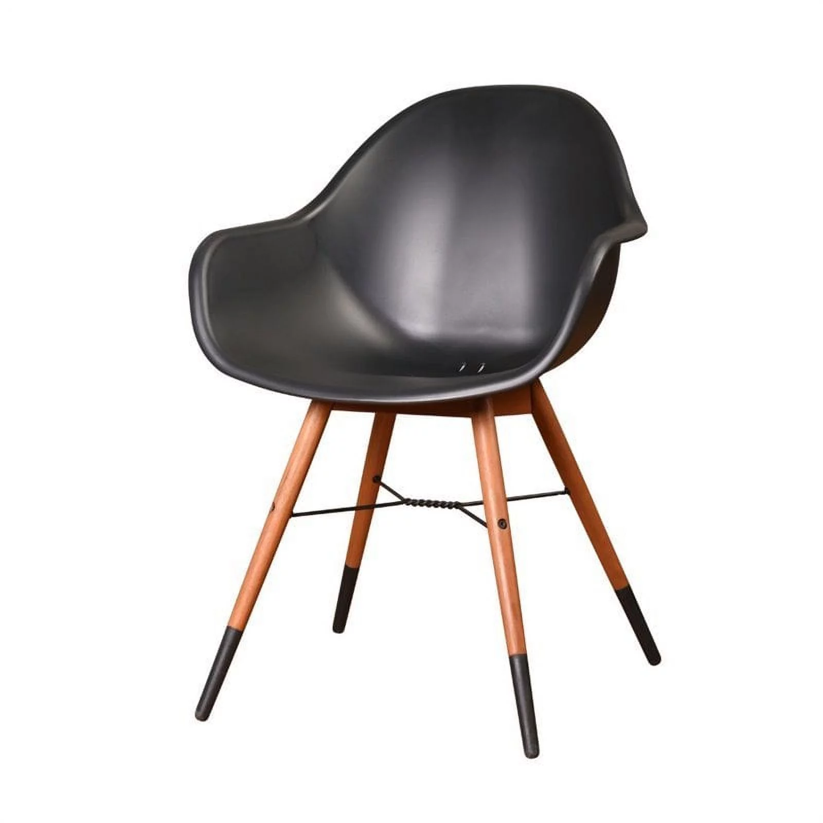 International Home Amazonia Charlotte Deluxe Patio Armchair in Black (Set of 4)