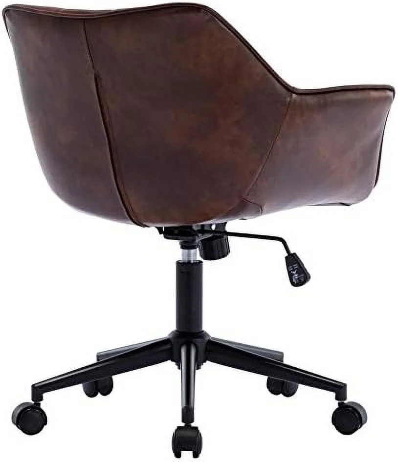 CHIOKN Duhome  Office Chair Velvet Desk Chair with Gold Metal Base with Mid Back Cute Ergonomic Computer Desk Chair Task Chair with Arms  Wheels Adjustable Swivel 1PCS (Grey Velvet)