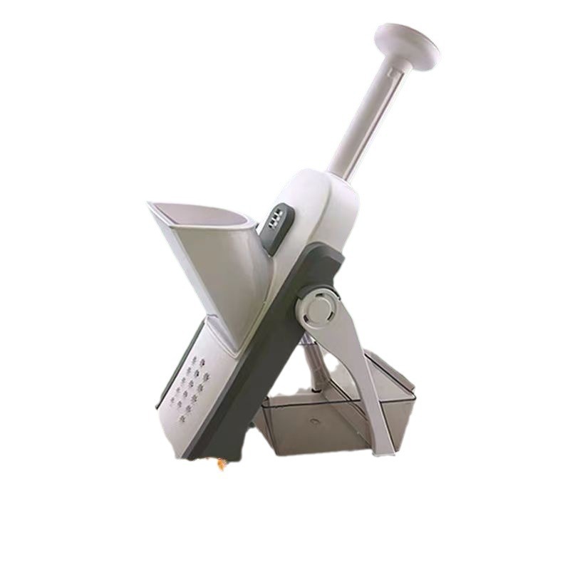 Multi-functional stainless steel slicer, a magical tool for cutting vegetables at home, shredding potatoes, grating cheese and slicing frozen meat in restaurant kitchens.Home kitchen